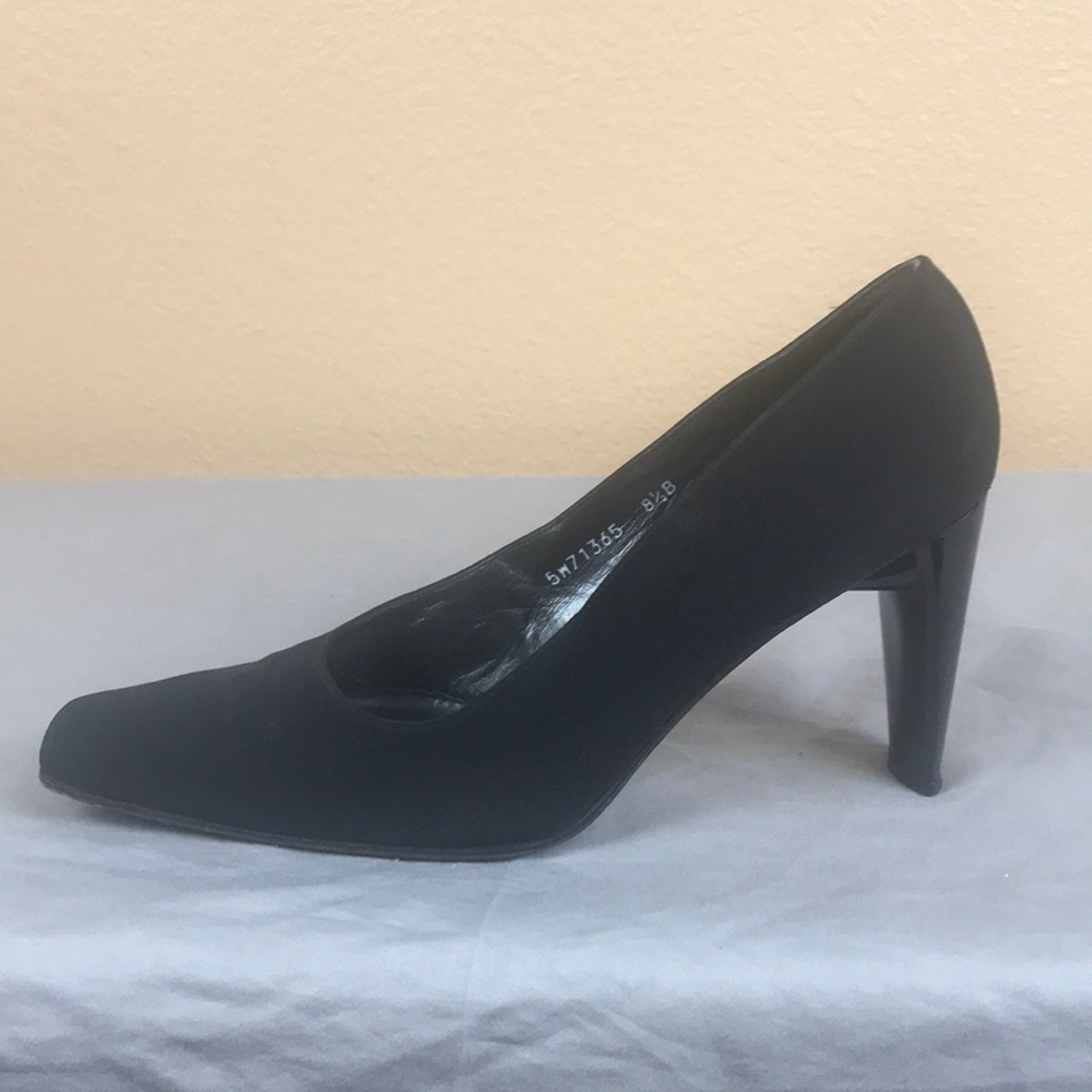STUART Weitzman black canvas heels Size 8 1/2B